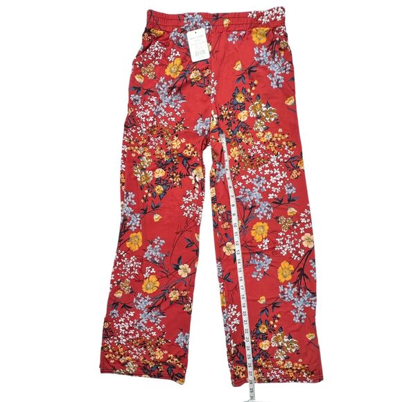 Lildy Pants Women Large Boho Festival Style Floral Casual Summer Wide Slit Leg - Picture 7 of 14